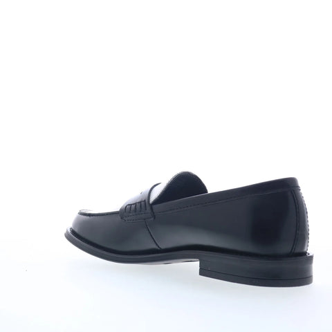Steve Madden Draggo Mens Black Leather Loafers & Slip Ons Penny Shoes