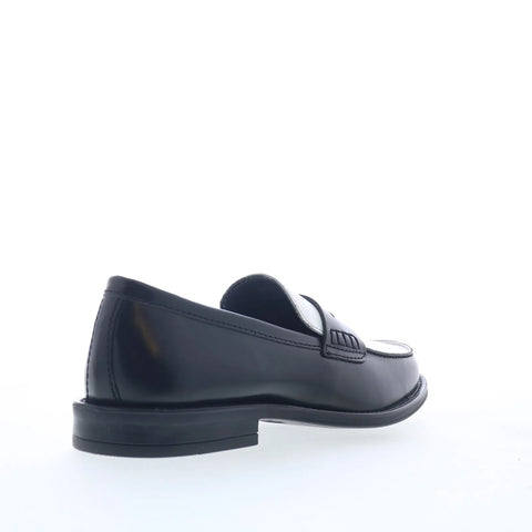 Steve Madden Draggo Mens Black Leather Loafers & Slip Ons Penny Shoes