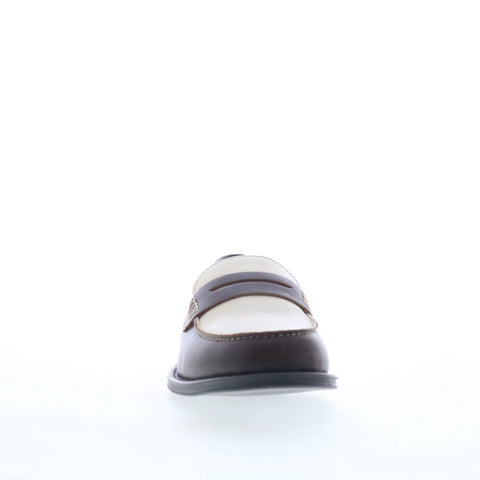 Steve Madden Draggo Mens Brown Leather Loafers & Slip Ons Penny Shoes