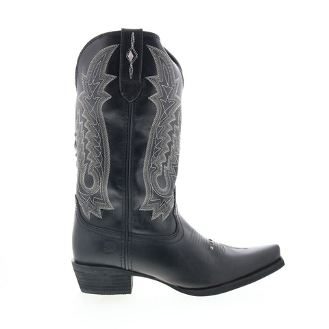 Durango Crush DRD0427 Womens Black Leather Slip On Western Boots