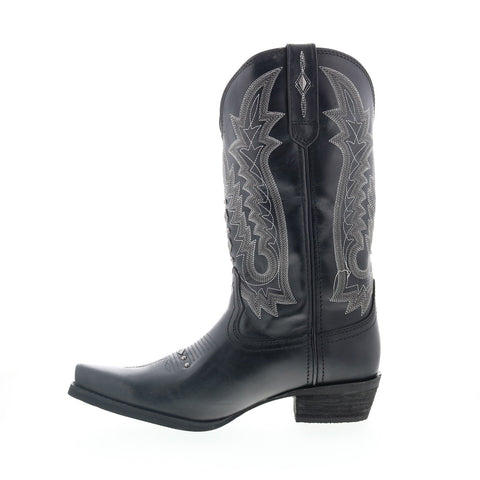 Durango Crush DRD0427 Womens Black Leather Slip On Western Boots