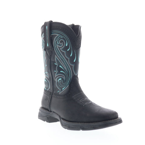 Durango Lady Rebel DRD0462 Womens Black Leather Slip On Western Boots