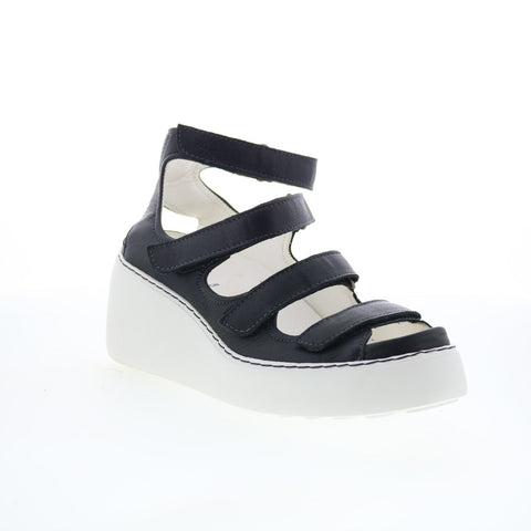 Fly London Drop DROP521FLY-000 Womens Black Wedges Sandals Shoes
