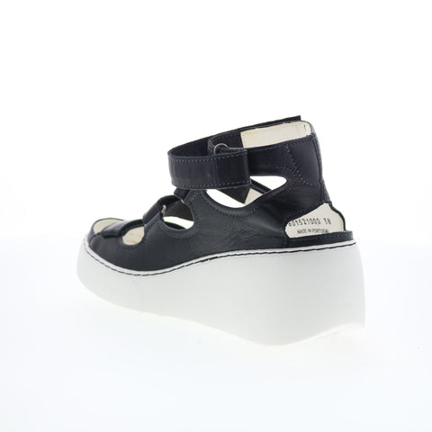 Fly London Drop DROP521FLY-000 Womens Black Wedges Sandals Shoes