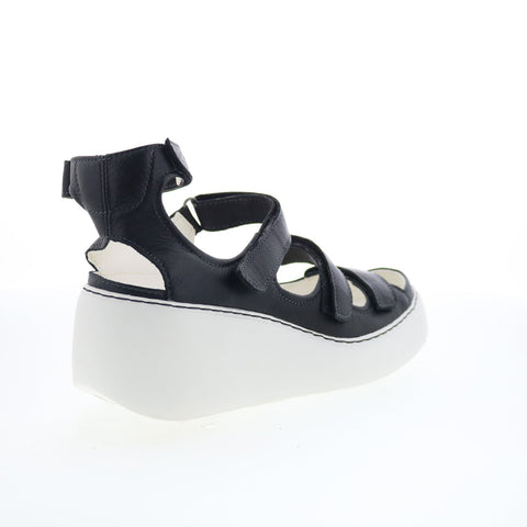 Fly London Drop DROP521FLY-000 Womens Black Wedges Sandals Shoes