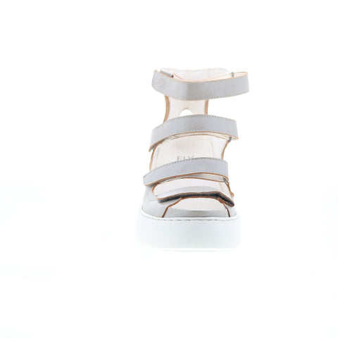 Fly London Drop DROP521FLY-004 Womens Silver Leather Strap Sandals Shoes
