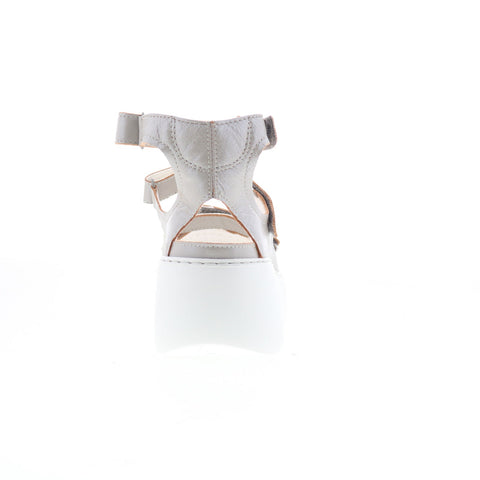 Fly London Drop DROP521FLY-004 Womens Silver Leather Strap Sandals Shoes