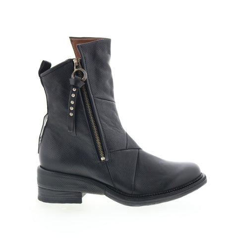 A.S. 98 Stratford Womens Black Leather Zipper Casual Dress Boots