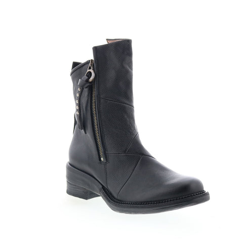 A.S. 98 Stratford Womens Black Leather Zipper Casual Dress Boots
