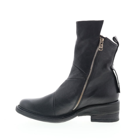 A.S. 98 Stratford Womens Black Leather Zipper Casual Dress Boots