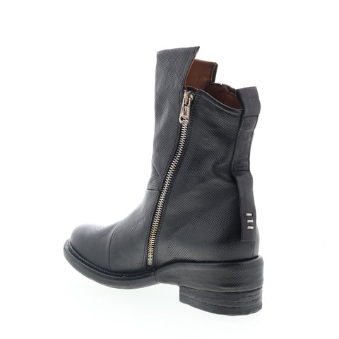 A.S. 98 Stratford Womens Black Leather Zipper Casual Dress Boots