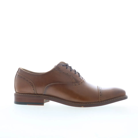 Steve Madden Duart Mens Brown Leather Oxfords & Lace Ups Cap Toe Shoes