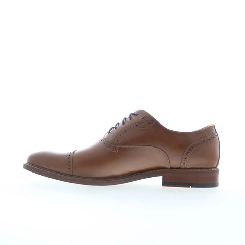 Steve Madden Duart Mens Brown Leather Oxfords & Lace Ups Cap Toe Shoes