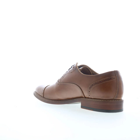 Steve Madden Duart Mens Brown Leather Oxfords & Lace Ups Cap Toe Shoes