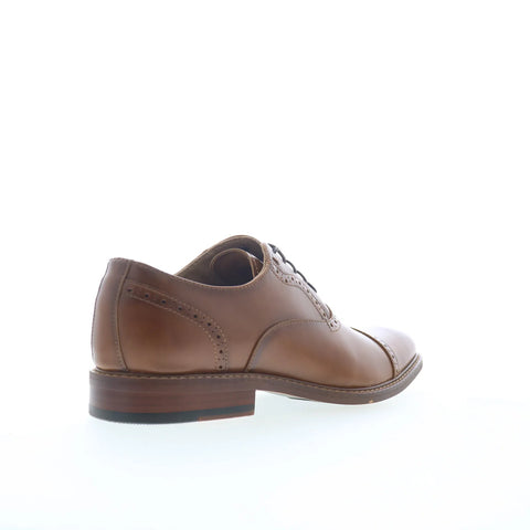 Steve Madden Duart Mens Brown Leather Oxfords & Lace Ups Cap Toe Shoes
