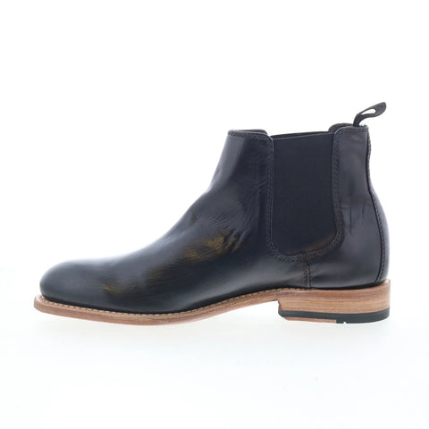 Johnston & Murphy Dudley 24-7361 Mens Black Leather Slip On Chelsea Boots