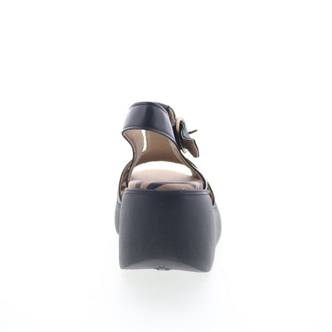 Fly London Duma DUMA955FLY-000 Womens Black Leather Strap Sandals Shoes