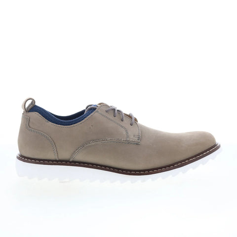 Johnston & Murphy Dun Plain Toe Mens Gray Oxfords & Lace Ups Casual Shoes