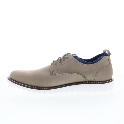 Johnston & Murphy Dun Plain Toe Mens Gray Oxfords & Lace Ups Casual Shoes