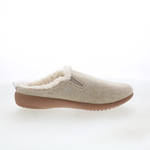 Spenco Dundee Wool Slipper SP1048OAT Womens Beige Wide Clogs Slippers Shoes