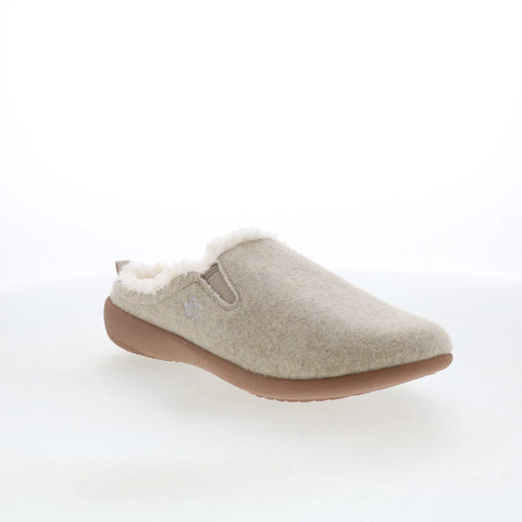 Spenco Dundee Wool Slipper SP1048OAT Womens Beige Wide Clogs Slippers Shoes