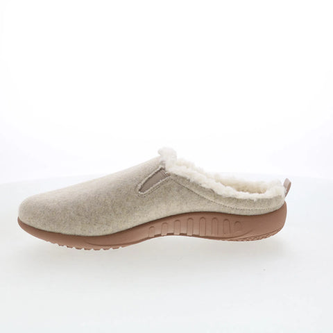 Spenco Dundee Wool Slipper SP1048OAT Womens Beige Wide Clogs Slippers Shoes