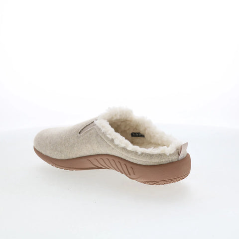 Spenco Dundee Wool Slipper SP1048OAT Womens Beige Wide Clogs Slippers Shoes