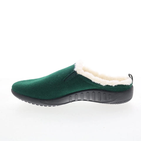 Spenco Dundee Wool Slipper SP1048OLI Womens Green Wide Clogs Slippers Shoes
