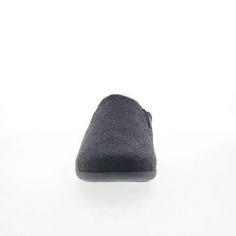Spenco Dundee Wool Slipper SP2003BLK Mens Black Canvas Clogs Slippers Shoes