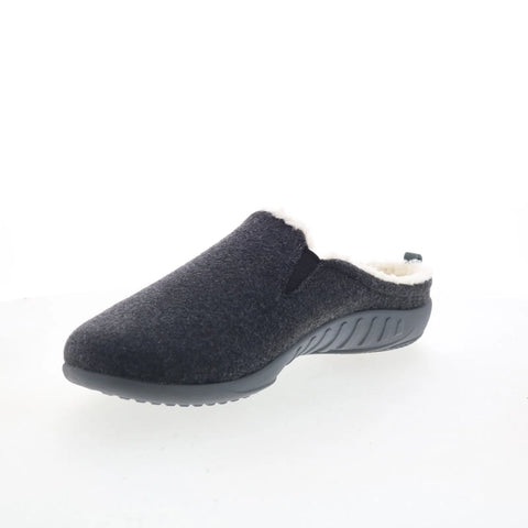 Spenco Dundee Wool Slipper SP2003BLK Mens Black Canvas Clogs Slippers Shoes