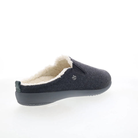 Spenco Dundee Wool Slipper SP2003BLK Mens Black Canvas Clogs Slippers Shoes