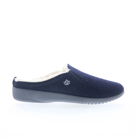 Spenco Dundee Wool Slipper SP2003NVY Mens Blue Synthetic Clogs Slippers Shoes
