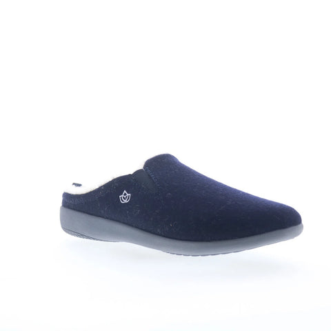 Spenco Dundee Wool Slipper SP2003NVY Mens Blue Synthetic Clogs Slippers Shoes