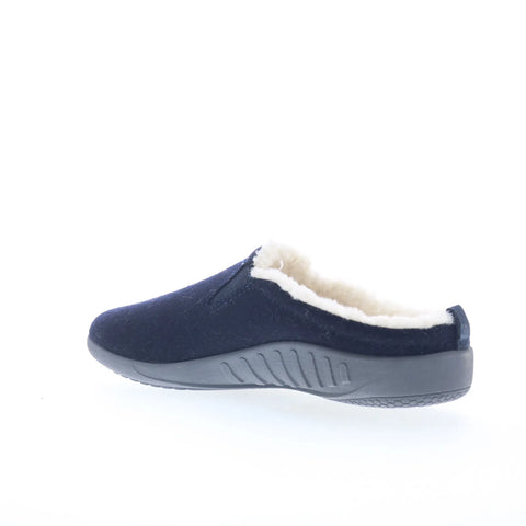 Spenco Dundee Wool Slipper SP2003NVY Mens Blue Synthetic Clogs Slippers Shoes