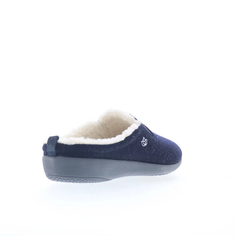 Spenco Dundee Wool Slipper SP2003NVY Mens Blue Synthetic Clogs Slippers Shoes