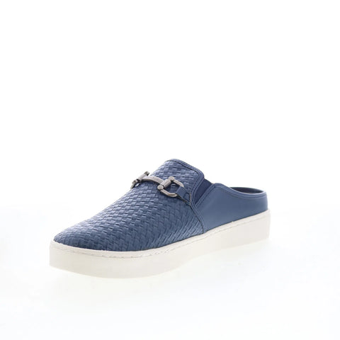 Spenco Durham Slide SP1038NVY Womens Blue Synthetic Slip On Clog Flats Shoes