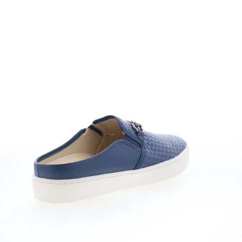 Spenco Durham Slide SP1038NVY Womens Blue Synthetic Slip On Clog Flats Shoes