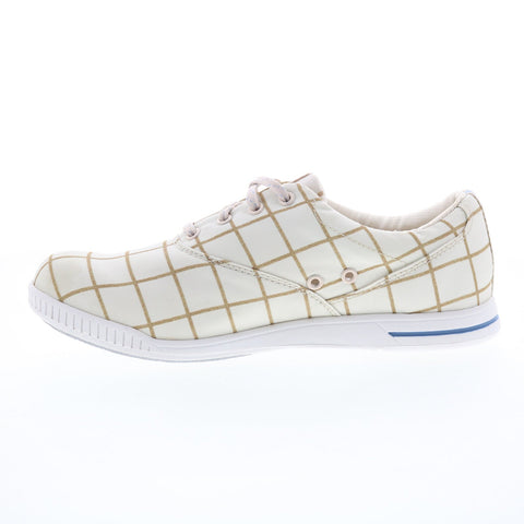 Dexter Kerrie DW0000635 Womens Beige Canvas Lace Up Athletic Bowling Shoes