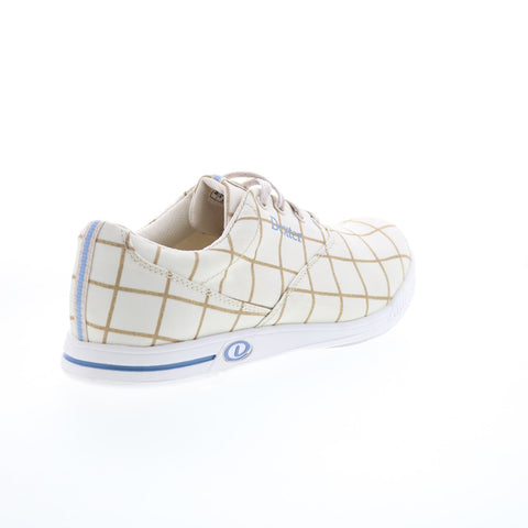 Dexter Kerrie DW0000635 Womens Beige Canvas Lace Up Athletic Bowling Shoes