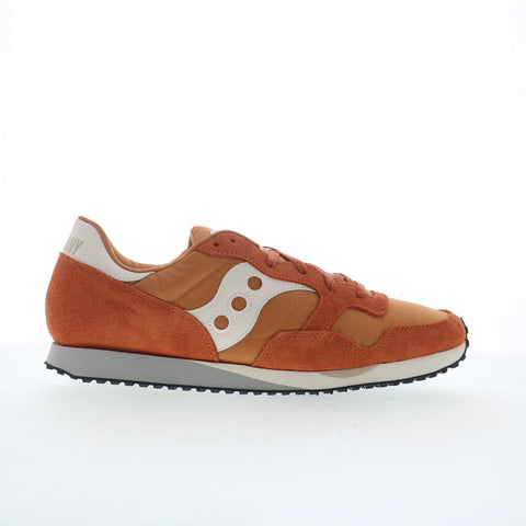 Saucony DXN Trainer S70757-25 Mens Orange Suede Lifestyle Sneakers Shoes