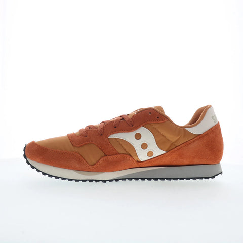 Saucony DXN Trainer S70757-25 Mens Orange Suede Lifestyle Sneakers Shoes