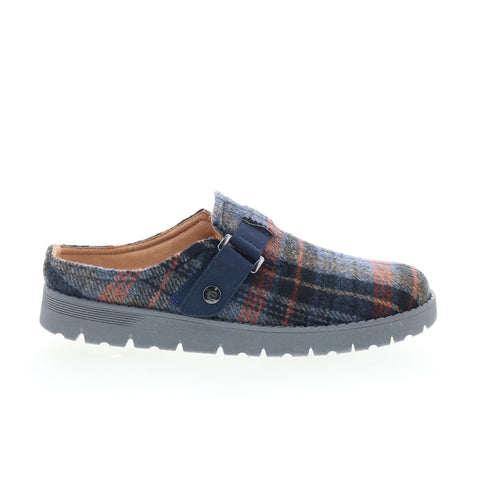 Easy Spirit Sescuff2 E-SCUFF2 Womens Blue Canvas Mule Flats Shoes