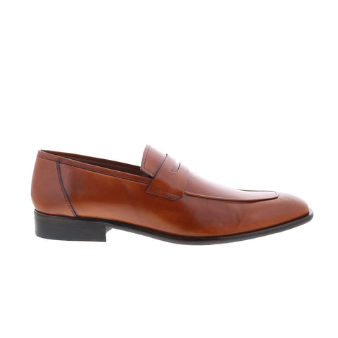 Mezlan Calfskin Penny Loafer Mens Brown Loafers & Slip Ons Penny Shoes