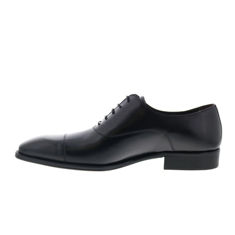 Mezlan Patina Oxford Cap Toe E21622 Mens Black Leather Oxfords Cap Toe Shoes