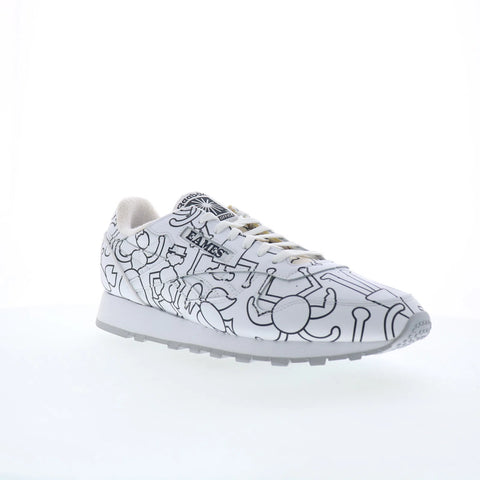 Reebok Eames Classic Leather Mens White Leather Lifestyle Sneakers Shoes