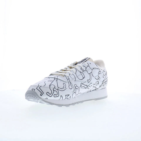 Reebok Eames Classic Leather Mens White Leather Lifestyle Sneakers Shoes