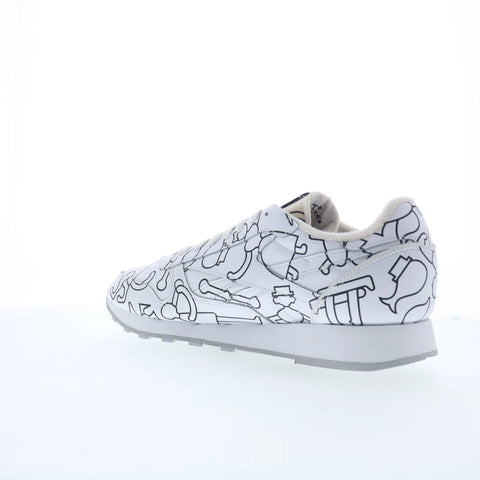 Reebok Eames Classic Leather Mens White Leather Lifestyle Sneakers Shoes