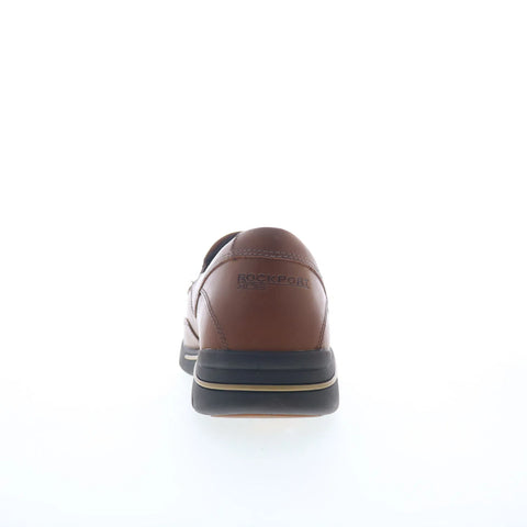 Rockport Eberdon Mens Brown Leather Loafers & Slip Ons Casual Shoes