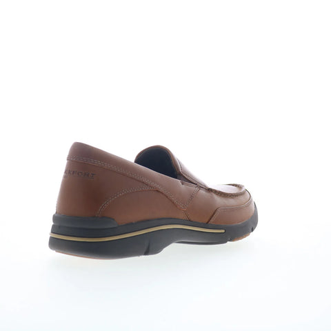 Rockport Eberdon Mens Brown Leather Loafers & Slip Ons Casual Shoes