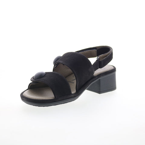 Fly London Ebla EBLA489FLY-000 Womens Black Leather Heeled Sandals Shoes